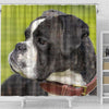 Boxer Dog Dotted Art Dog Print Shower Curtains-Free Shipping - Deruj.com