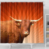 Amazing Salers Cattle (Cow) Print Shower Curtain-Free Shipping - Deruj.com