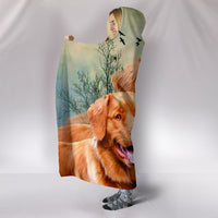 Lovely Nova Scotia Duck Tolling Retriever Dog Print Hooded Blanket-Free Shipping - Deruj.com