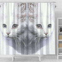 Turkish Angora Cat Print Shower Curtain-Free Shipping - Deruj.com
