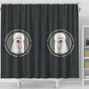 Cute Bichon Frise Dog Print Shower Curtain-Free Shipping - Deruj.com