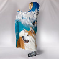 Akita Inu Print Hooded Blanket-Free Shipping - Deruj.com