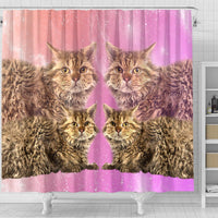 Selkirk Rex Cat Print Shower Curtains-Free Shipping - Deruj.com