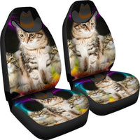 Cute Siberian Cat With Hat Print Car Seat Covers-Free Shipping - Deruj.com