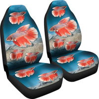 Siamese Fighting Fish Print Car Seat Covers- Free Shipping - Deruj.com