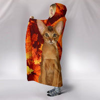 Abyssinian Cat Print Hooded Blanket-Free Shipping - Deruj.com