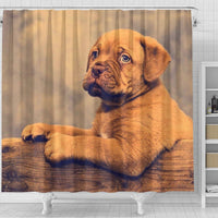 Dogue De Bordeaux (Bordeaux Mastiff) Puppy Print Shower Curtains-Free Shipping - Deruj.com