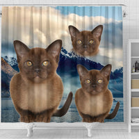 Burmese Cat Print Shower Curtains-Free Shipping - Deruj.com