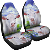 Charolais Cattle (Cow) Print Car Seat Covers- Free Shipping - Deruj.com