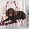 American Water Spaniel Print Shower Curtains-Free Shipping - Deruj.com