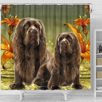 Sussex Spaniel Print Shower Curtains-Free Shipping - Deruj.com
