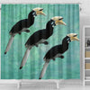 African Pied Hornbill Bird Print Shower Curtains-Free Shipping - Deruj.com
