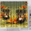 Lovely Rottweiler Dog Print Shower Curtains-Free Shipping - Deruj.com