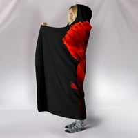 Red Betta Fish Print Hooded Blanket-Free Shipping - Deruj.com