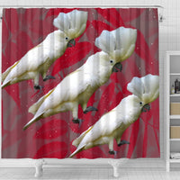 Umbrella Cockatoo Parrot Print Shower Curtains-Free Shipping - Deruj.com