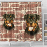 Amazing Rottweiler Dog Print Shower Curtains-Free Shipping - Deruj.com