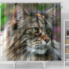 Amazing Maine Coon Cat Print Shower Curtains-Free Shipping - Deruj.com