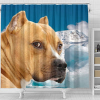 American Staffordshire Terrier Print Shower Curtains-Free Shipping - Deruj.com