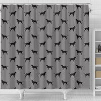 Curly Coated Retriever Dog Pattern Print Shower Curtains-Free Shipping - Deruj.com
