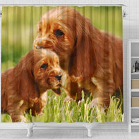 Cocker Spaniel Cute Puppy Print Shower Curtains-Free Shipping - Deruj.com