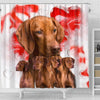 Cute Vizsla Print Shower Curtains-Free Shipping - Deruj.com