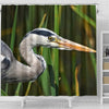 Grey Heron Bird Print Shower Curtains-Free Shipping - Deruj.com