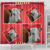 Cute Hereford Cattle (Cow) Print Shower Curtain-Free Shipping - Deruj.com