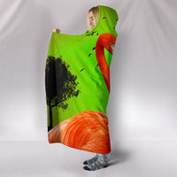 Flamingo Bird Print Hooded Blanket-Free Shipping - Deruj.com