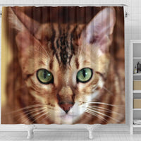 Lovely Bengal Cat Print Shower Curtains-Free Shipping - Deruj.com