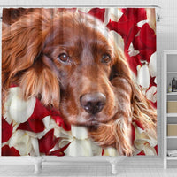 Lovely Irish Setter Print Shower Curtains-Free Shipping - Deruj.com