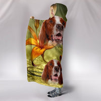 Lovely Irish Red and White Setter Dog Print Hooded Blanket-Free Shipping - Deruj.com