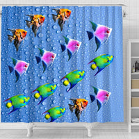 Colorful Angel Fish Print Shower Curtains-Free Shipping - Deruj.com