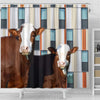 Simmental Cattle (Cow) Print Shower Curtain-Free Shipping - Deruj.com