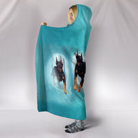 Amazing Doberman Pinscher Dog Print Hooded Blanket-Free Shipping - Deruj.com