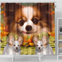 Papillon Dog Print Shower Curtains-Free Shipping - Deruj.com