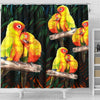 Sun Conure Parrot Art Print Shower Curtains-Free Shipping - Deruj.com