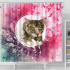 American Shorthair Cat Print Shower Curtain-Free Shipping - Deruj.com
