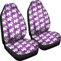 Bichon Frise Dog Pattern Print Car Seat Covers-Free Shipping - Deruj.com