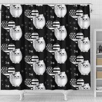 Pomeranian Dog Patterns Print Shower Curtain-Free Shipping - Deruj.com