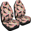 Rottweiler Dog Floral Print Car Seat Covers-Free Shipping - Deruj.com