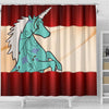 Unicorn Floral Print Shower Curtain-Free Shipping - Deruj.com