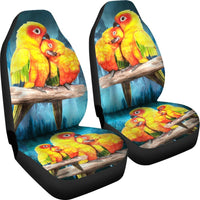 Sun Conure (The Sun Parakeet) Parrot Print Car Seat Covers-Free Shipping - Deruj.com
