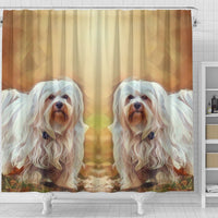 Havanese Dog Painting Art Print Shower Curtains-Free Shipping - Deruj.com