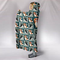 Cavalier King Charles Spaniel Dog Pattern Print Hooded Blanket-Free Shipping - Deruj.com