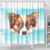 Papillon Dog Print Shower Curtain-Free Shipping - Deruj.com