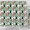 Poodle Dog Floral Print Shower Curtains-Free Shipping - Deruj.com