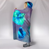 Siamese Fighting Fish Print Hooded Blanket-Free Shipping - Deruj.com