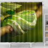 Green Snake Print Shower Curtains-Free Shipping - Deruj.com