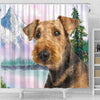 Cute Airedale Terrier Print Shower Curtains-Free Shipping - Deruj.com