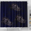 Black Great Dane Dog Art Print Shower Curtains-Free Shipping - Deruj.com